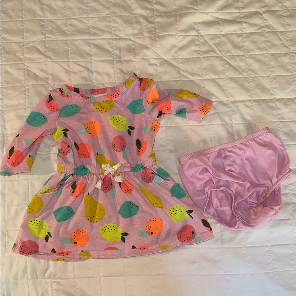 Cat & Jack Pastel Baby Dress with Bloomers